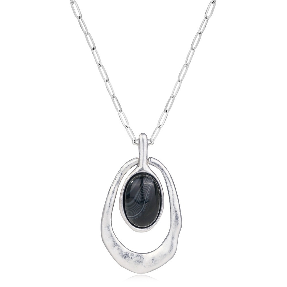 Botswana Agate Pendant Necklace